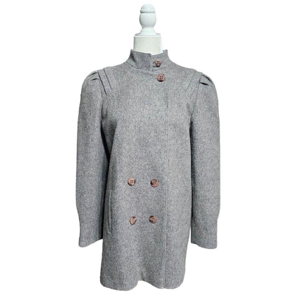 Vintage New York Girl gray feels like wool pea coat jacket size 11